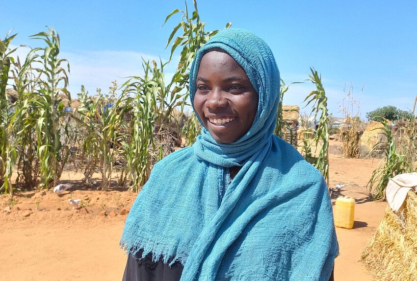 Hanady, 17, says it is difficult for girls to manage their periods in Adre.