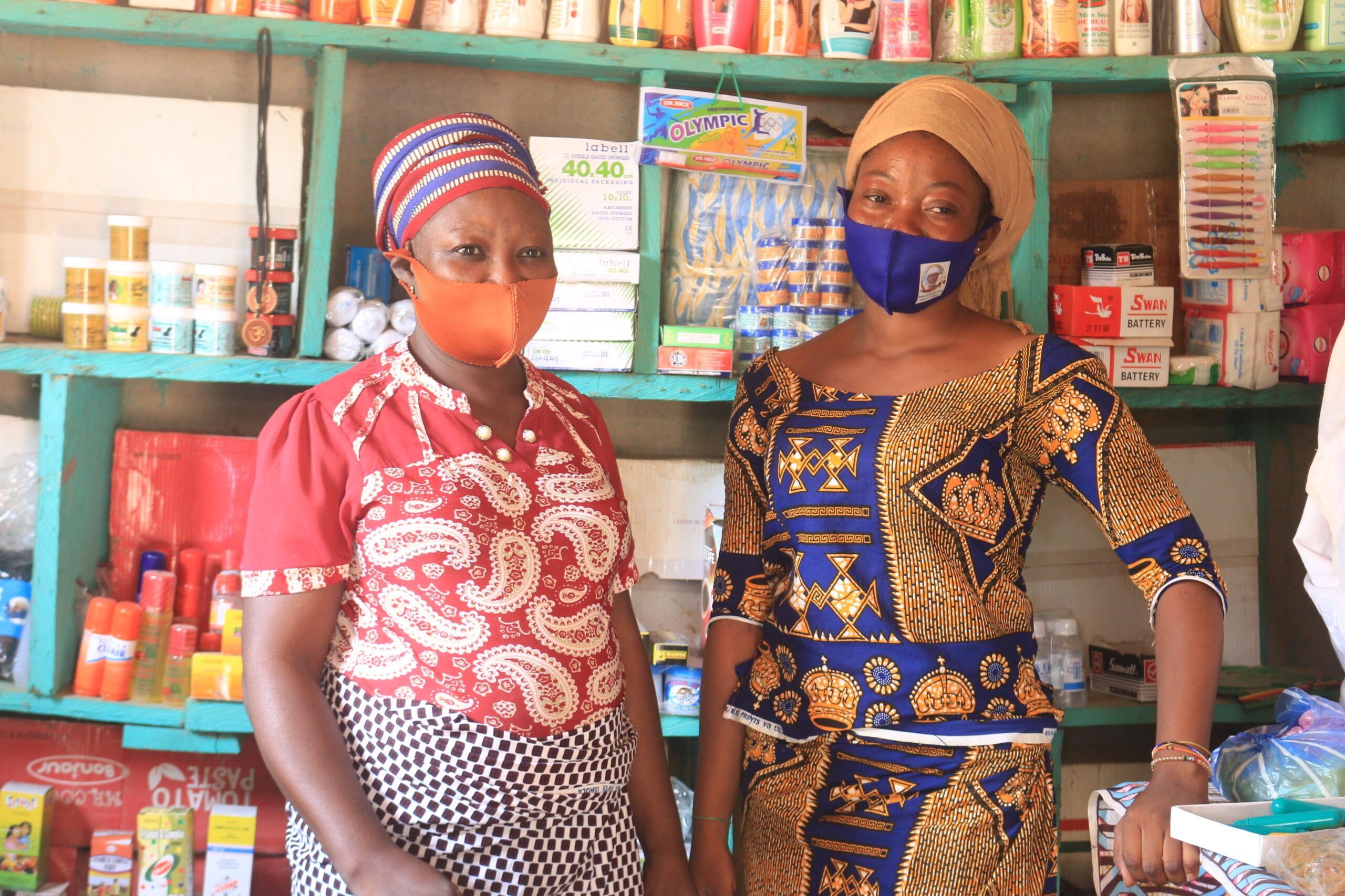 Wakila and her mother in her shop
