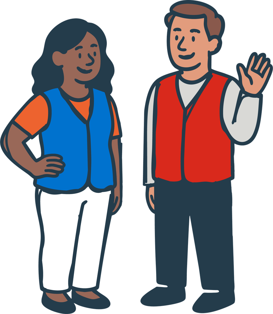 Illustration of Plan and Save staff.