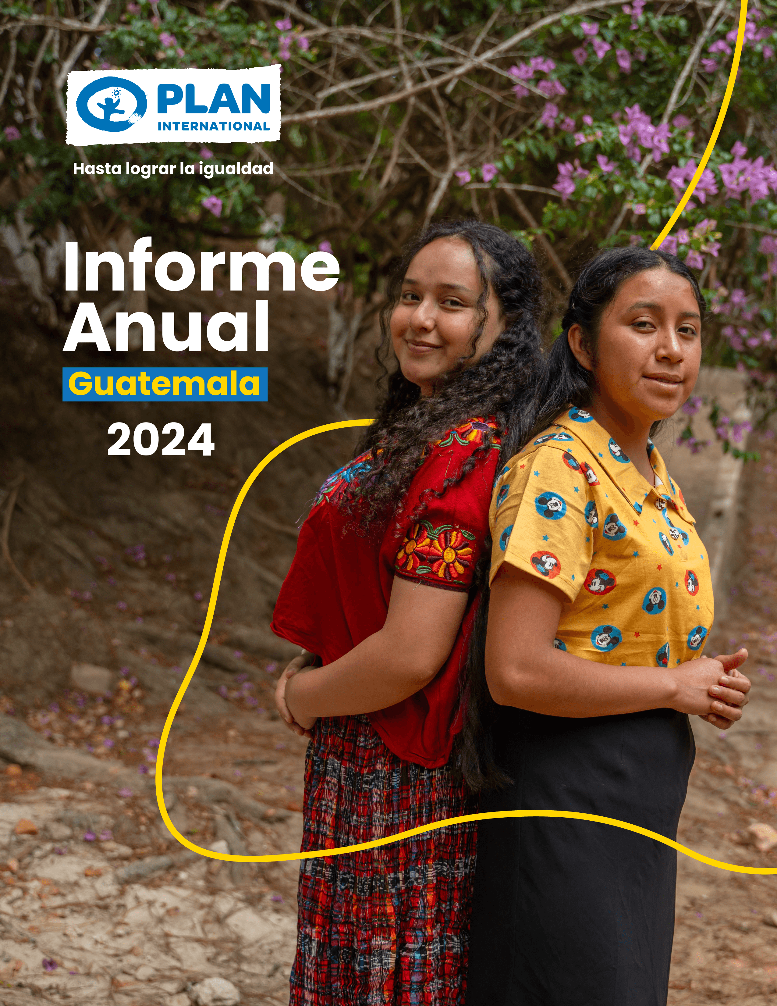 Portada de memoria de labores de Plan International Guatemala 2024.